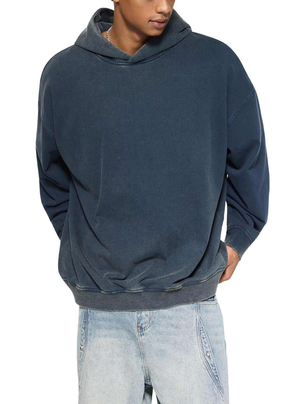 Vintage Washed Gradient Fleece Hoodie